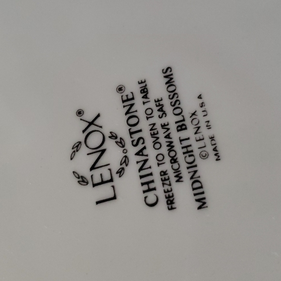 Lenox Chinastone Midnight Blossoms 9" Vegetable Bowls - Picture 3 of 10